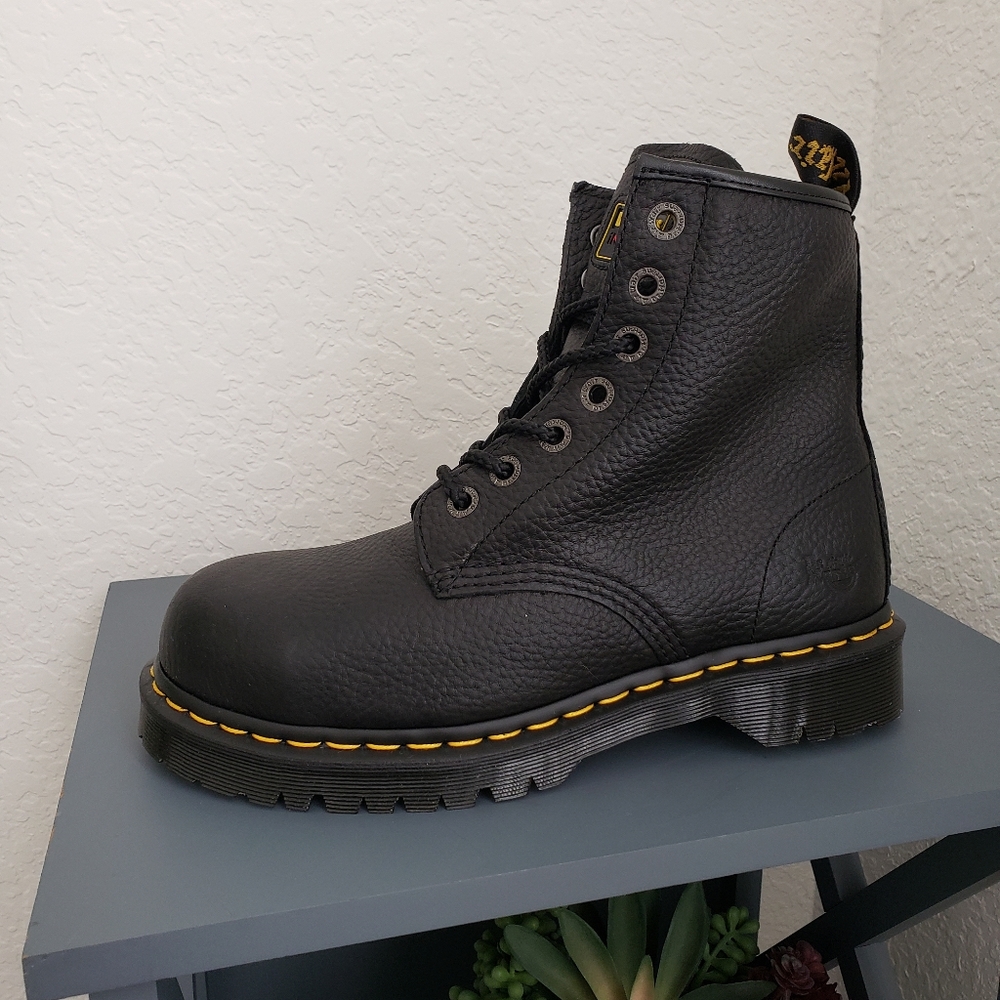 Dr Martens industrial steel toe boots